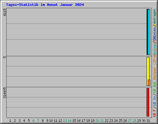 Tages-Statistik im Monat Januar 2024